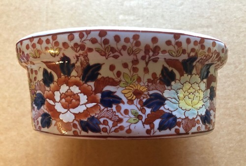 Antique imari dish floral - antique,
