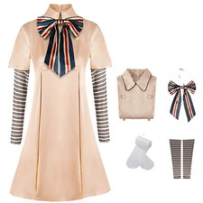 Womens AI Megan Robot Doll Costume Adult Ladies Halloween Fancy Dress M3GAN