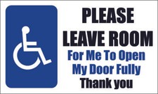 DISABLED VEHICLE STICKER -
