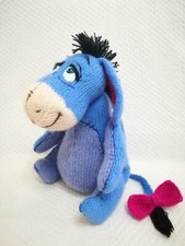 Toy knitting patterns - Knit your cute plush pet Eeyore Donkey as a baby gift