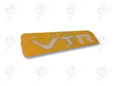CITROEN COMPATIBLE SAXO VTR YELLOW UNIQUE DOOR BADGES PAIR DOMED RESIN GEL