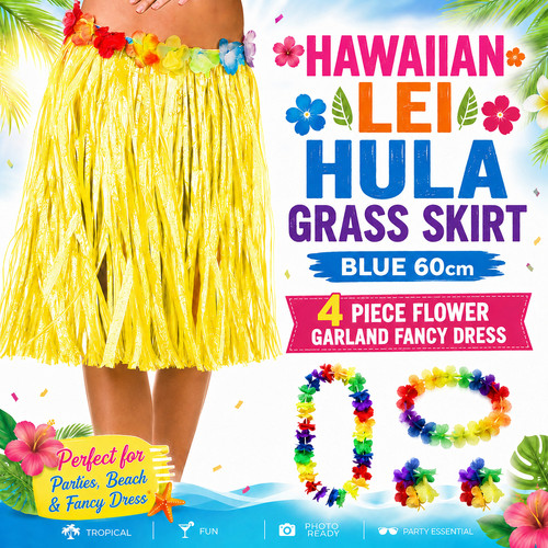Hawaiian hula grass skirt - hawaiian,