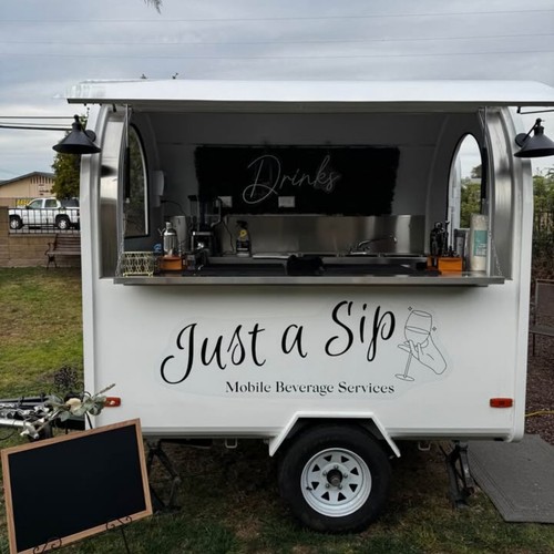 White compact mobile bar - white,