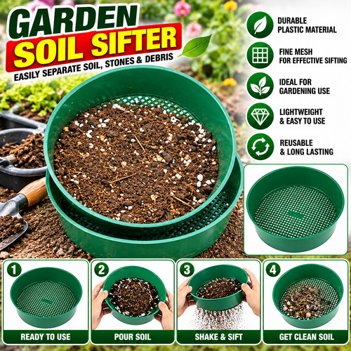 Large garden sieve riddle for - sieve,