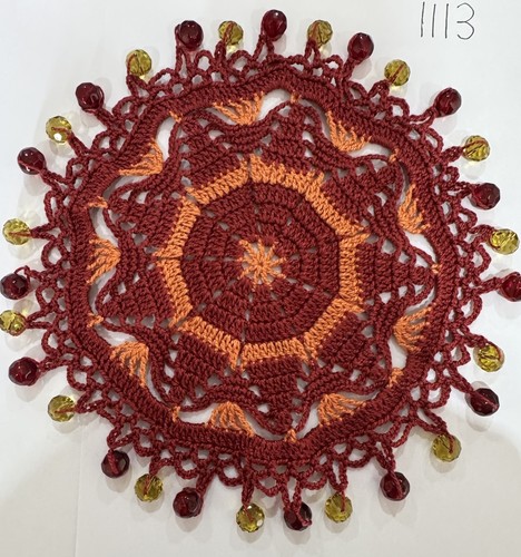 Handmade crochet beaded glass - crochet,
