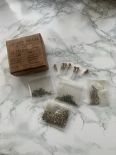 J W Benson Ltd Box Containing Vintage Watch Components Hands Buttons Spring Bars