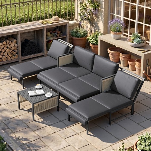 Piece patio lounge set - 5,