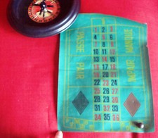 1970s Vintage Roulette Game, Steel ball, Wheel, Counters etc. Made in France
