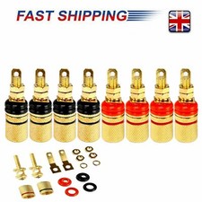 8X Speaker Terminal Binding Post For 4mm Banana Plug Socket Connector Gifts