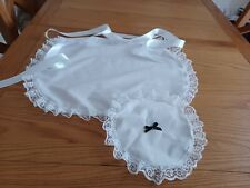 FRENCH MAID WAIST APRON+ CAP - ADULTS 50'S STYLE / MAID PINNY -Hat ROCK HORROR