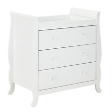 Cuggl Westbury Chest Nursery Drawer - White | White Baby Storage Dresser Unit
