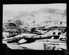 Glass Magic Lantern Slide THE GRANGE BRIDGE OVER THE DERWENT C1920 CUMBRIA PHOTO
