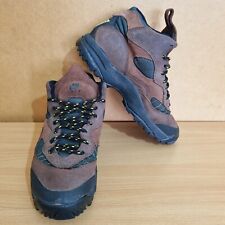 WOMENS VTG 90s NIKE IR ACG 950608 HIKING BOOTS LEATHER BROWN BLACK YELLOW UK 4.5