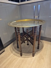 Moroccan brass topped - moroccan, folding