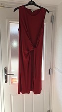 Jaeger Red Jersey Tie Waist