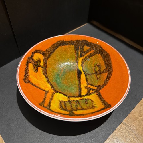 Poole pottery bowl orange - poole,