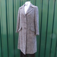 Vintage Laura Ashley 1990s Y2K Grey Black Overcoat Coat 14 16