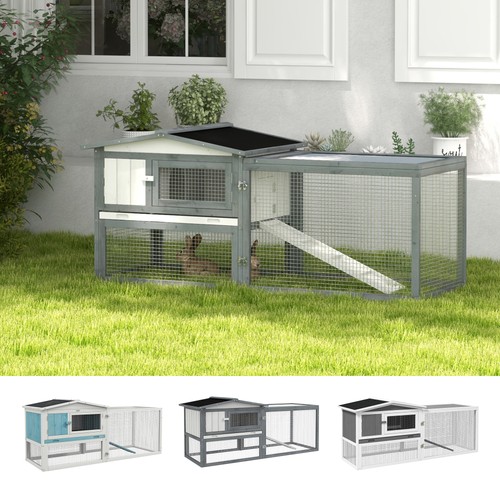 Pawhut wooden rabbit - wooden, hutch