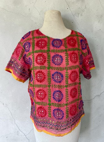 Vtg kutch embroidered - embroidered, mirror