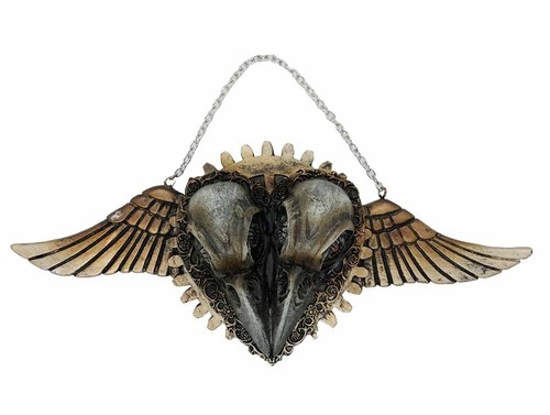 Raven heads with wings - heads,