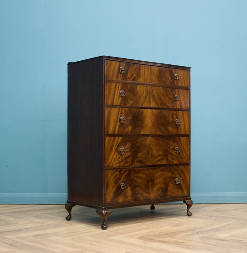 Vintage burr walnut tallboy - burr,