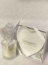 The White Company Seychelles Votive Candle 75g & Candle Plate Set