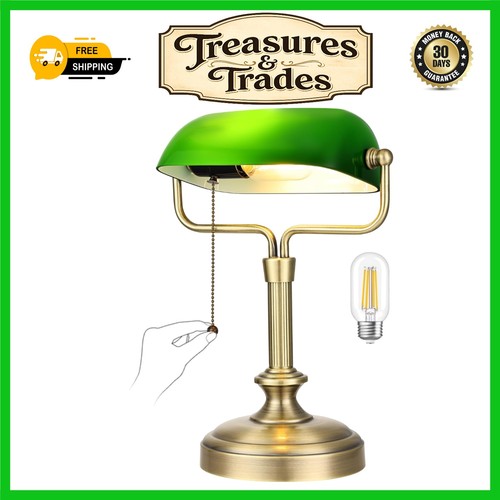 Traditional bankers desk lamp - desk,