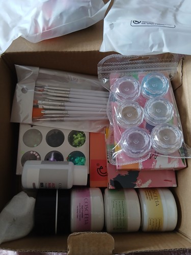 Acrylic nail art - nail, powders