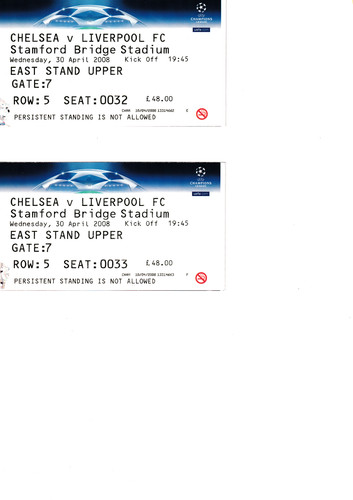 Ticket chelsea liverpool - -,