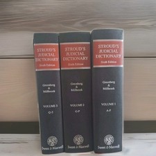Stroud's Judicial Dictionary 6th ed Volume 1, 2 And 3 A to Z Complete Set