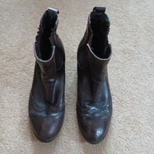 TU Brown Leather Pull On Ankle