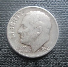 1952 USA Silver Roosevelt Dime