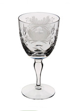 Signed Royal Brierley Honeysuckle Crystal Wine Glass Water Goblet  7 available