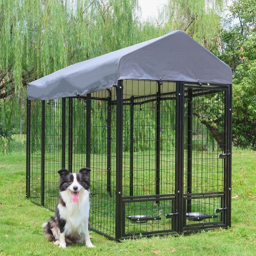 Large outdoor dog kennel - dog,