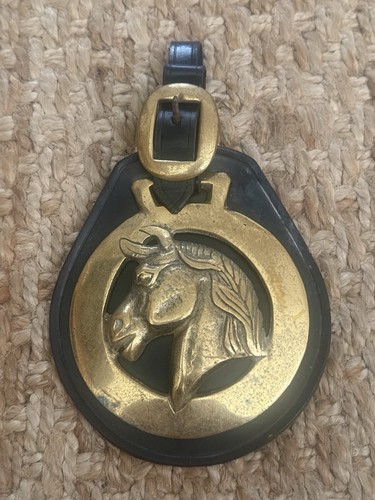 Large vintage solid brass - solid, c/w