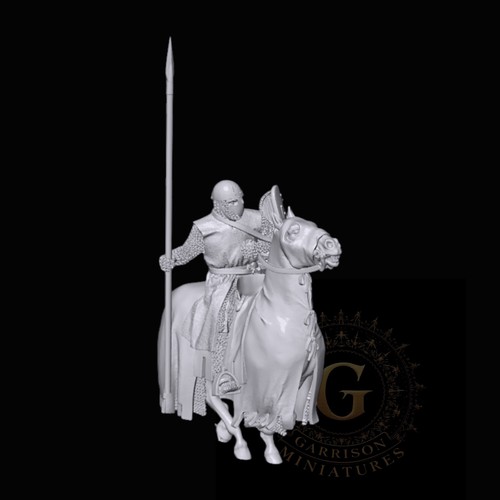 Mounted knight 28mm medieval - knight:,