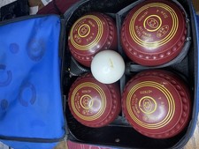 thomas taylor ace bowls size 4 With Bag dark red 
