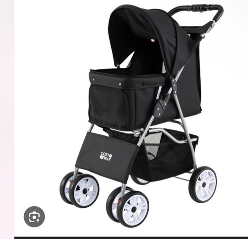 Black foldable wheel pet - foldable, dog