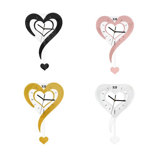 Heart shaped wall clock - wall,