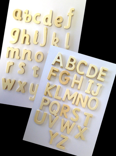 Plain wooden letters alphabet - plain,