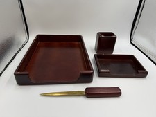 Vintage Wooden Desk Top Set