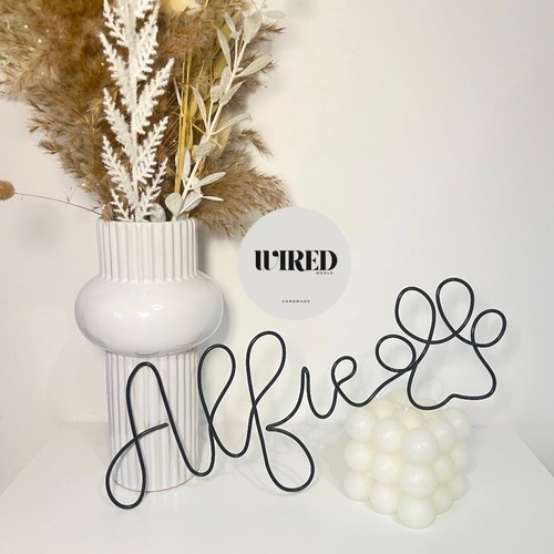 Dog name sign wire pet - sign,