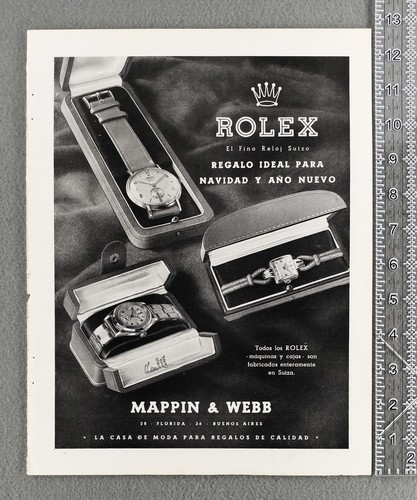 1944 rolex watch mappin - &, webb