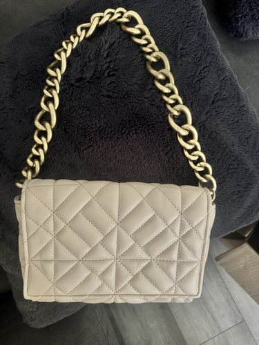 Zara beige quilted faux - beige,