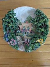Lilliput Lane Cotman Cottage Hand Painted 3D Plate 1995 Vintage