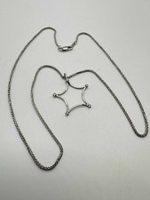 Platinum Chain & Diamond Star Pendant