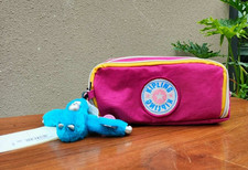 Kipling GITROY 3 Pocket Stationary Pencil Case Rose Pink Back to School