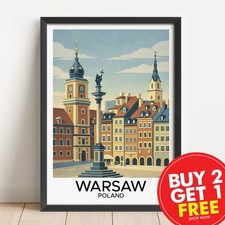 Warsaw poland travel print - travel,