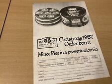 MR KIPLING   CAKES 1987 TINNED MINCE PIES  SALES PRESENTER CARD AS SHOWN