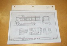 AEC LIMOUSINE BUS 29 SEATER S TYPE  A.E.C. BODY DRAWING PHOTOGRAPH V2016 1921